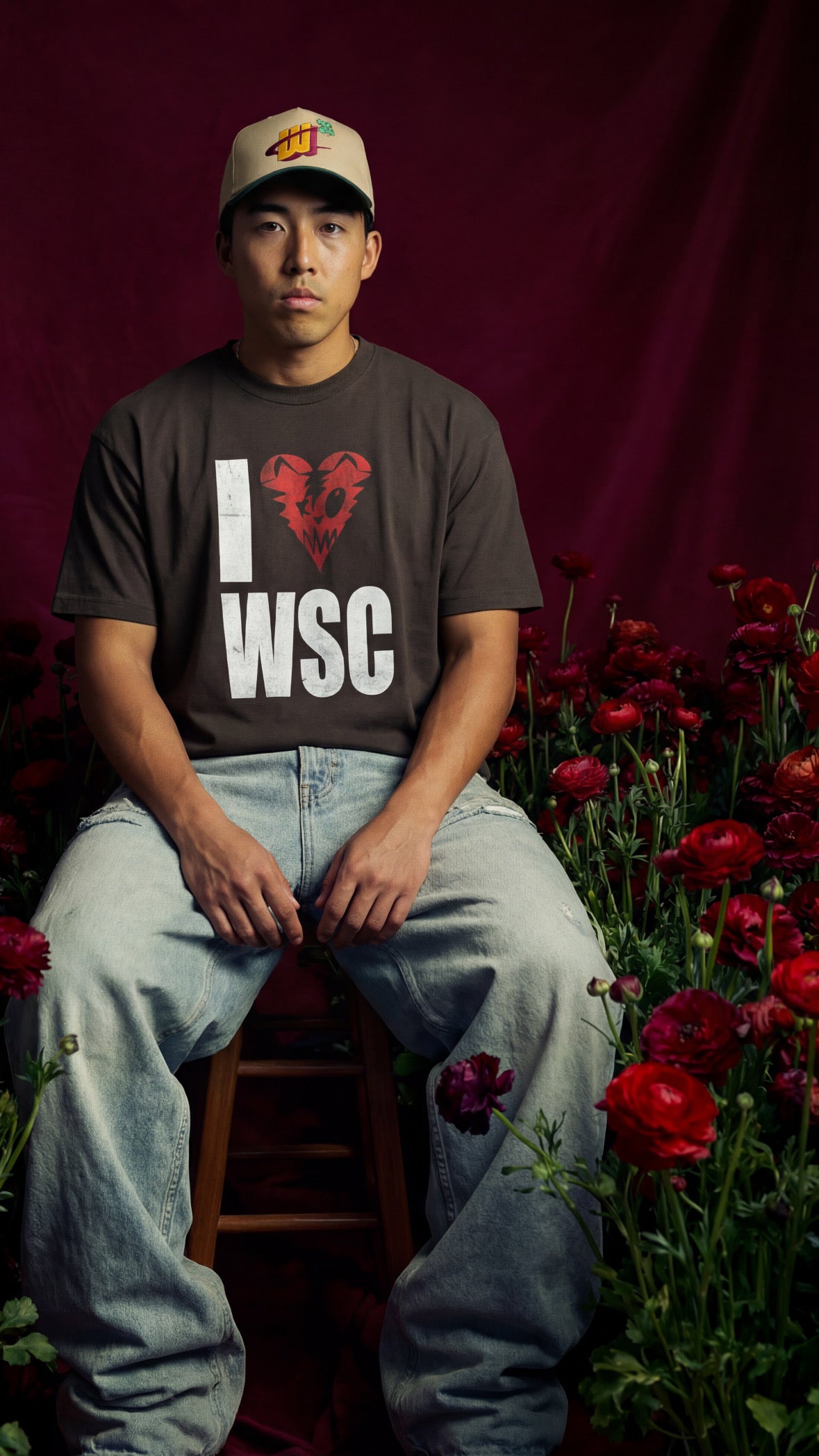 I Love WSC tee (Brown)