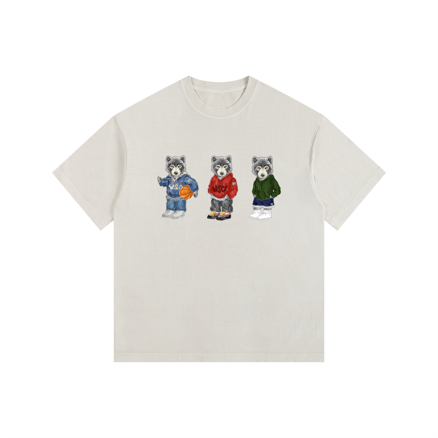 3 Lil WLVS Oversized Cotton T-Shirt