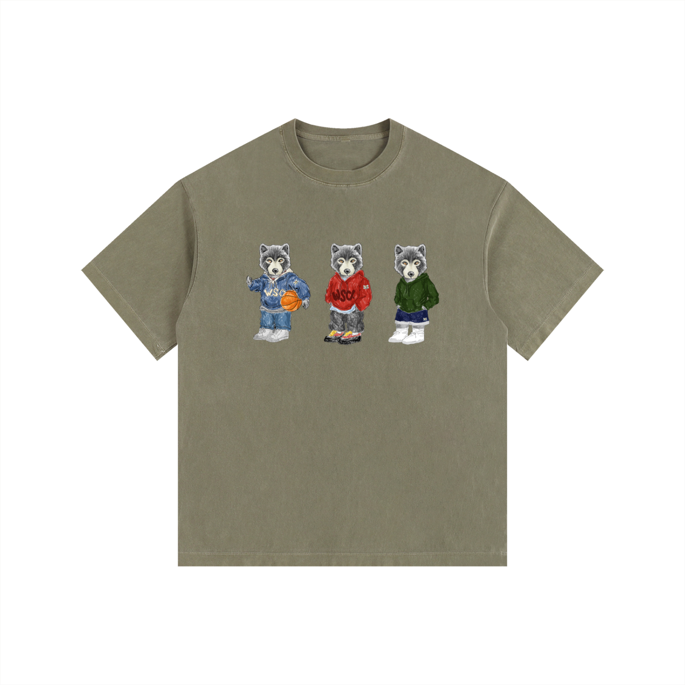 3 Lil WLVS Oversized Cotton T-Shirt