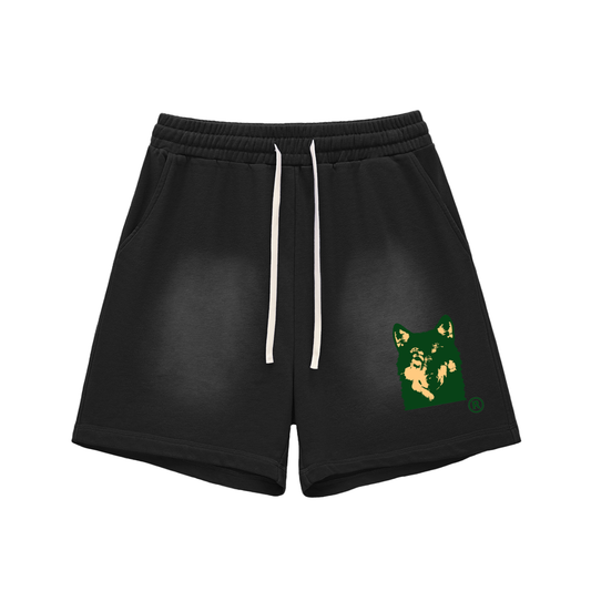 WLVS LOGO Sun Fade Cotton Shorts